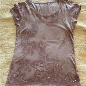 New York & Company Mauve Short Sleeve Tee